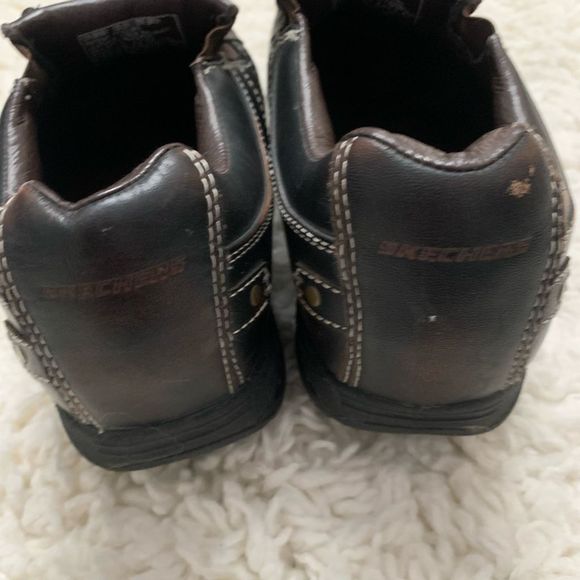 Skechers Men’s Size 11 Brown Leather Shape-Ups Work Toning Walking Sneakers - Picture 7 of 8